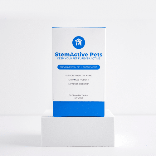 HealthyHome StemActive Pets beef-flavored chewables for dogs and cats